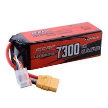 SUNPADOW 14.8V 4S LiPo Battery 7300mAh 70C with XT90 Connector Soft Pack for RC Vehicles Car RC Truck Tank Boat Racing Hobby