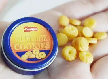 1 box with cookies 1 шт 1/6 масштаб миниатюрный кукольный домик, пищевая коробка для печенья, мини шоколадная кукла Blyth, еда для Барби, BJD, куклы, кухонные игрушки - Цвет: 1 box with cookies