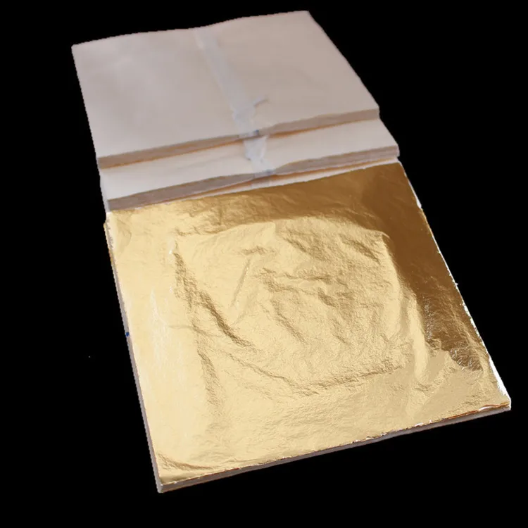 100 шт. Золотые листы для декора стен 14 х14 см|sheet resistance of copper|leaf wallpapersheet box |