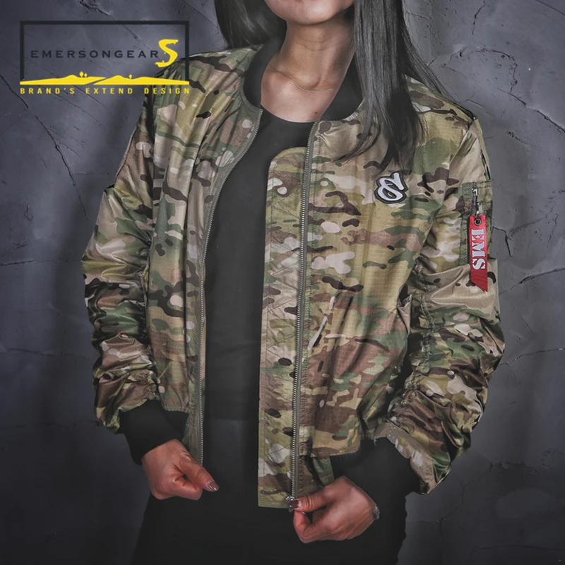 Emersongear, женская теплая куртка для девочек MA1, стильная, теплая, для улицы, Camoflage, софтшелл, водонепроницаемая, ветрозащитная куртка, тактическая куртка