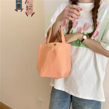 

Simple lunch bag small cloth bag pure cotton canvas bag lunch box bag cosmetic bag clutch bag storage bag shopping bag