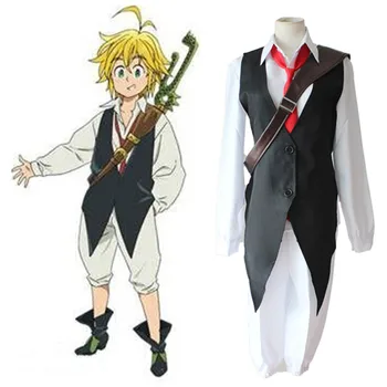 

Anime The Seven Deadly Sins nanatsu no taizai Dragon's Sin of Wrath Meliodas Cosplay Costume Full Set Uniform Halloween Costume