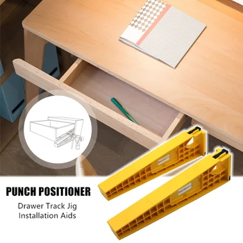 

2pcs Drawer Track Installation Jig Drawer Slide Jig Slider Auxiliary Positioning Mounting Cabinet Hardware Woodworking Tools