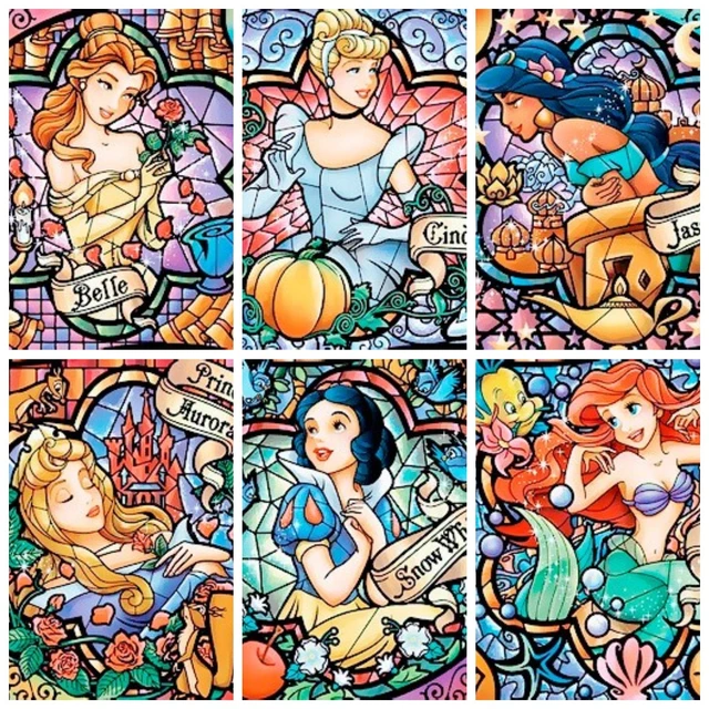 Stained Glass Princess Belle - Full Round - Diamond Painting(40*50cm)