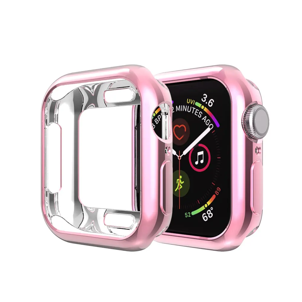 Чехол для часов 44 мм для Apple Watch serise 5 4 3 2 1 ремешок чехол 38 мм 42 мм ТПУ Мягкий Прозрачный квадратный отверстие для iwatch 4 40 мм