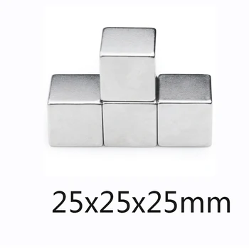 

1pc 25*25*25mm N35 neodymium magnet large square cube neodymium iron boron magnetic rare earth magnet 25x25x25 mm