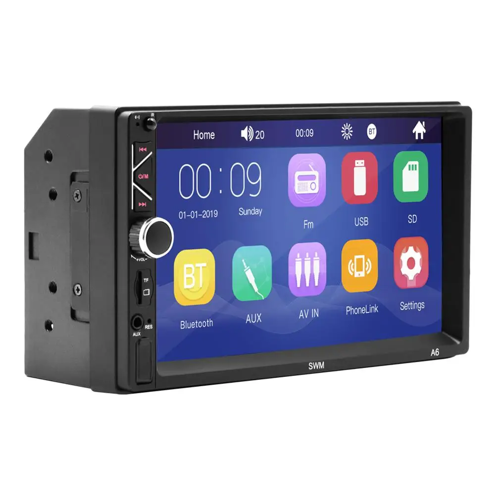 

Universal 7 inch 2 Din Touch Screen Car In-Dash Stereo Audio FM Radio Bluetooth Mirror Link Head Unit MP5 Multimedia Player