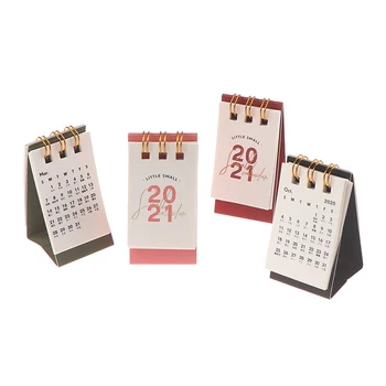 

2021 Desk Calendar Creative Small Simple Mini Decorative Coil Calendars Loose Leaf School Office Supplies Decoration Calendar