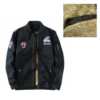 

Man Jacket Air force style Plus Thick Velvet Cotton Coat Large Size Vintage Retro American Casual Wear Mantle Men Drop Shipping
