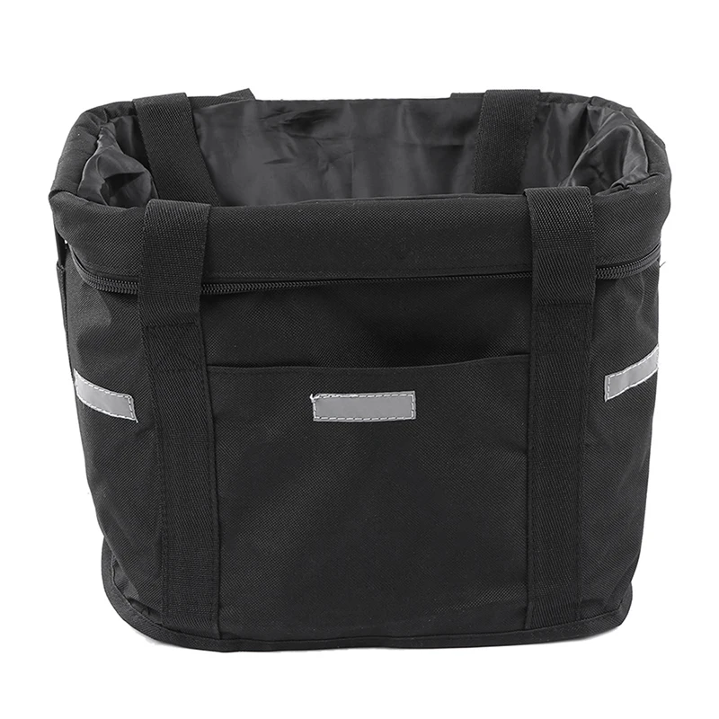 Black Bicycle Basket Waterproof Multifunction Designed Electric Folding Cycling Accessories Road