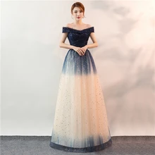 HPYFNSH этап торжественное вечернее платье торжественное платье с открытыми плечами платье трапециевидной формы Карамельный цвет вечерние банкетное платье для выпускного вечера; Robe De Soiree