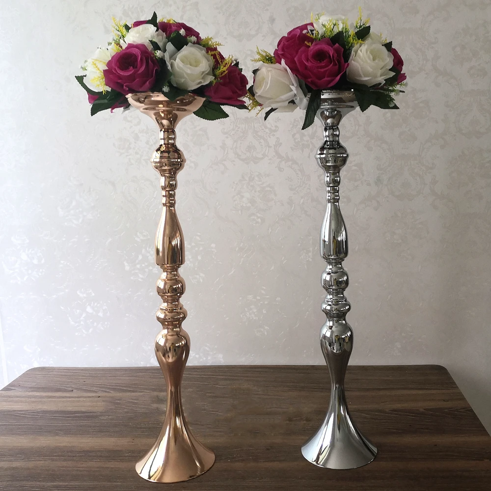 

Candle Holders 60 CM/24" Metal Candlestick Flower Vase Table Centerpiece Event Flower Rack Floor Road Lead Wedding Decoration
