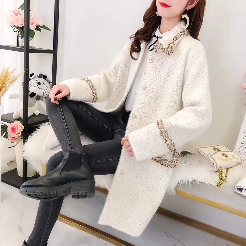 

Women's Medium-Length New Style for Autumn and Winter Loose Woolen Coat