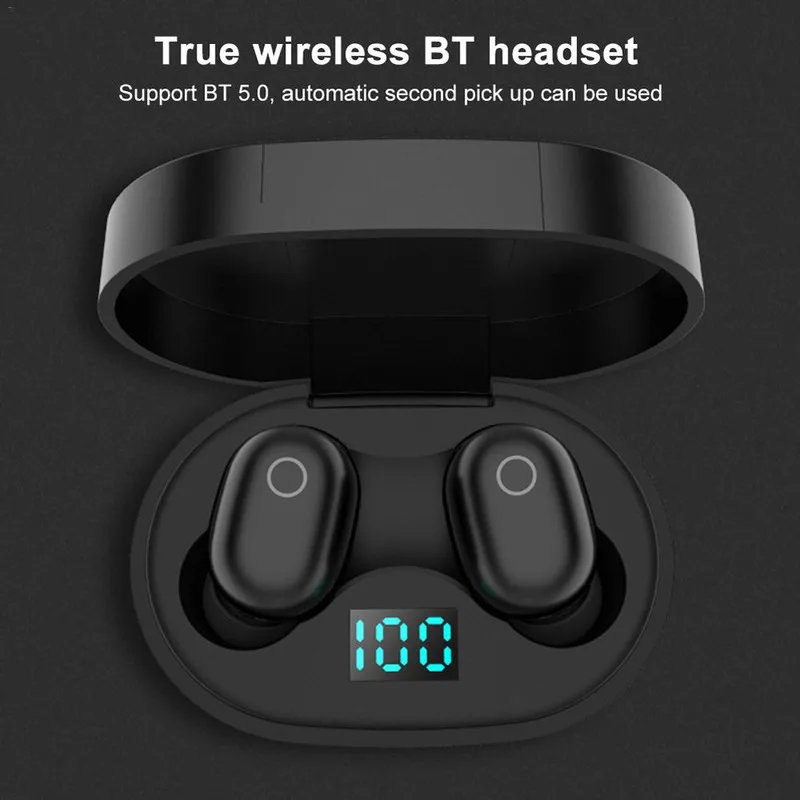 

Touch TWS Bluetooth Headset Mini Wireless LED Digital Display Bluetooth 5.0 Sports Earplugs 3D Bass Bilateral Stereo Headset