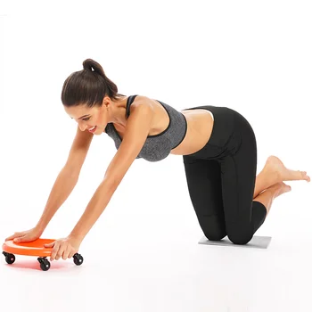 

Hot-Fitness Four Wheel Abdominal Trainer Home Muscle Workout Core Abdominal Plate Ab Roller Disk Fitness Exercise Equipment