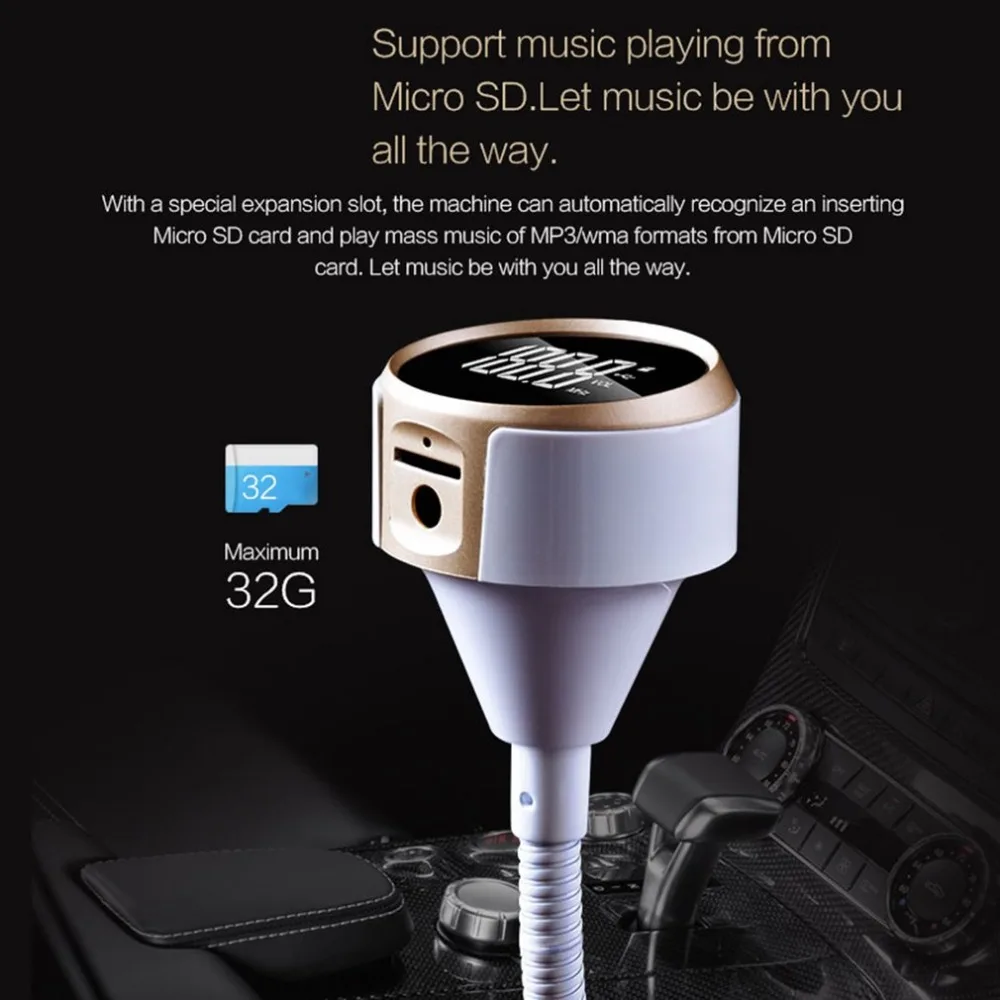 Автомобильный MP3 аудио плеер Bluetooth fm-передатчик FM модулятор автомобильный комплект громкой связи с двойным USB зарядным устройством Прямая поставка