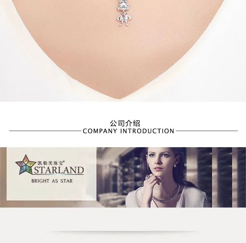 Starland, лидер продаж, 925 пробы, серебро, детство, робот, леди, подвеска, талисманы, подходят для женщин, очаровательные браслеты и ожерелье, сделай сам, ювелирное изделие