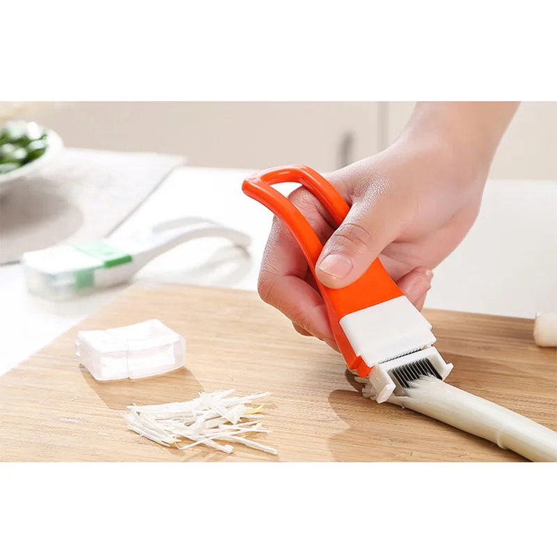 1 шт. Новый Кухонный режущий инструмент ручка из нержавеющей стали лук зеленый