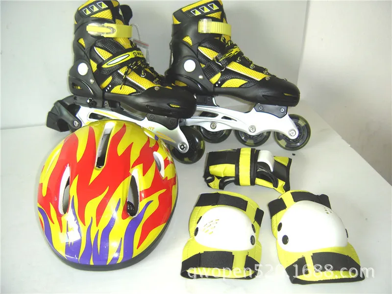 

Place of Origin Supply of Goods Multi-color Straight Row Skating Welding Ice Shoe Children Helmet Protector Whole Set Customizab