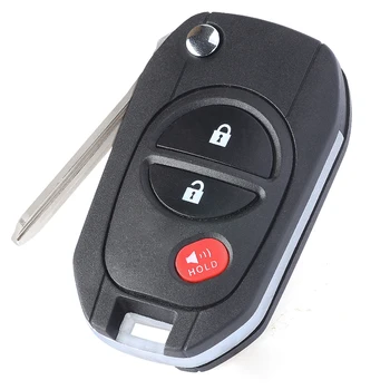 Keyforkess 315MHz 4D67 / G Chip Upgraded aggiornato Flip 3 pulsante telecomando portachiavi per Toyota Sienna Highlander Tacoma Sequoia Tundra - KEYECU 315MHz 4D67 G Chip Upgraded aggiornato Flip 3 pulsante telecomando portachiavi per Toyota Sienna