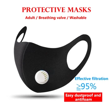 

Unisex Sponge Dustproof Breathing Mouth With Valve Mask Anti-fog Pm2.5 Breathable Riding Protective Mask