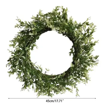 

Artificial Flowers Green Wreath Spring Wreath Outdoor for Front Door Décor 667B