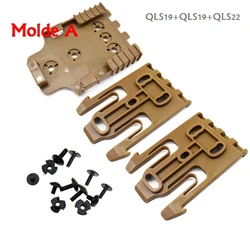 Tactical Thigh Holster Adapter with Quick Locking System - Durable Polymer Gun Accessories Kit (Model A tan)