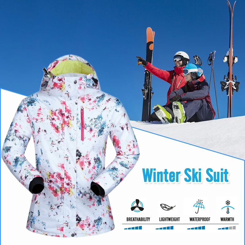 

Ski Jacket Extra Warm Women Long Hooded Winter Snowboard Wear Thick Coat Clothing Camping Snow Skiing Outdoor Waterproof Hoodies
