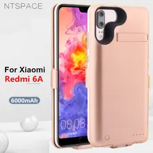 6000 мАч Внешний контейнер для аккумуляторных батарей для Xiaomi Redmi 6A резервного питания банк зарядки чехол для Redmi 6A зарядное устройство чехол
