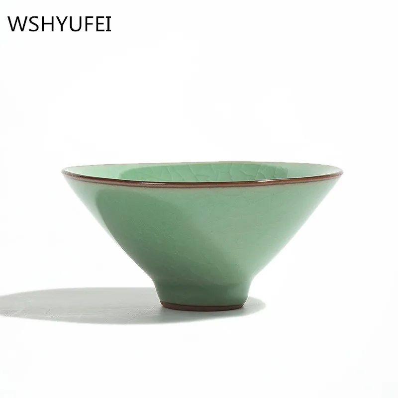 2 шт./лот, чайный набор celadon, чашки кунг-фу, высокое качество, керамическая чашка, современный простой чайный набор, емкость 50 мл, керамическая чашка