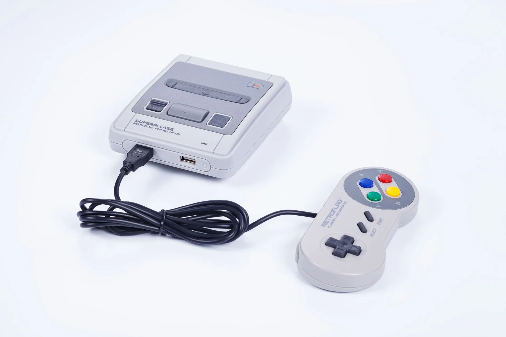 Capa retroflag superpi com controlador usb clássico edição deluxe j