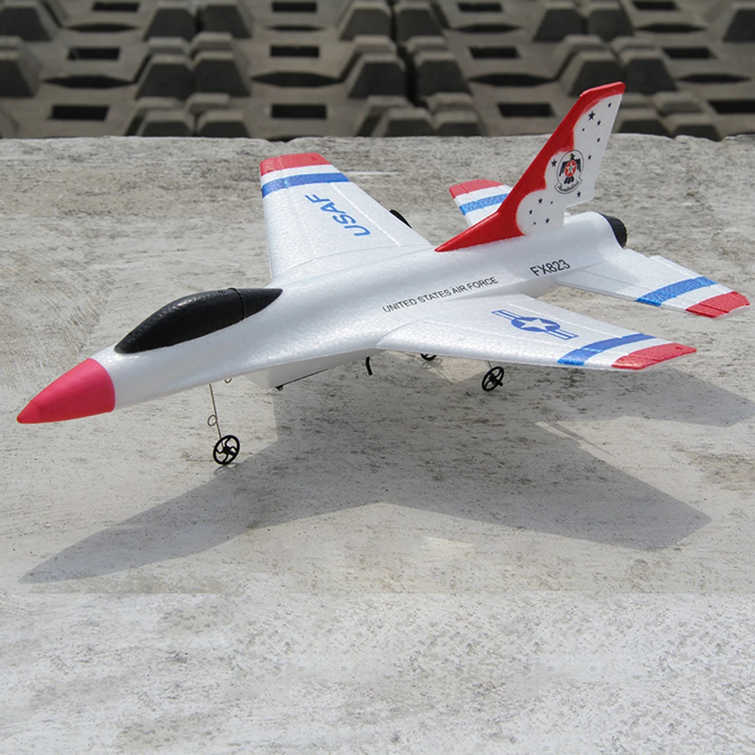 HOBBYINRC F16 2,4G RC EPP планер из пеноматериала крыло самолет игрушка боец для детей беспилотный набор аксессуаров-белый