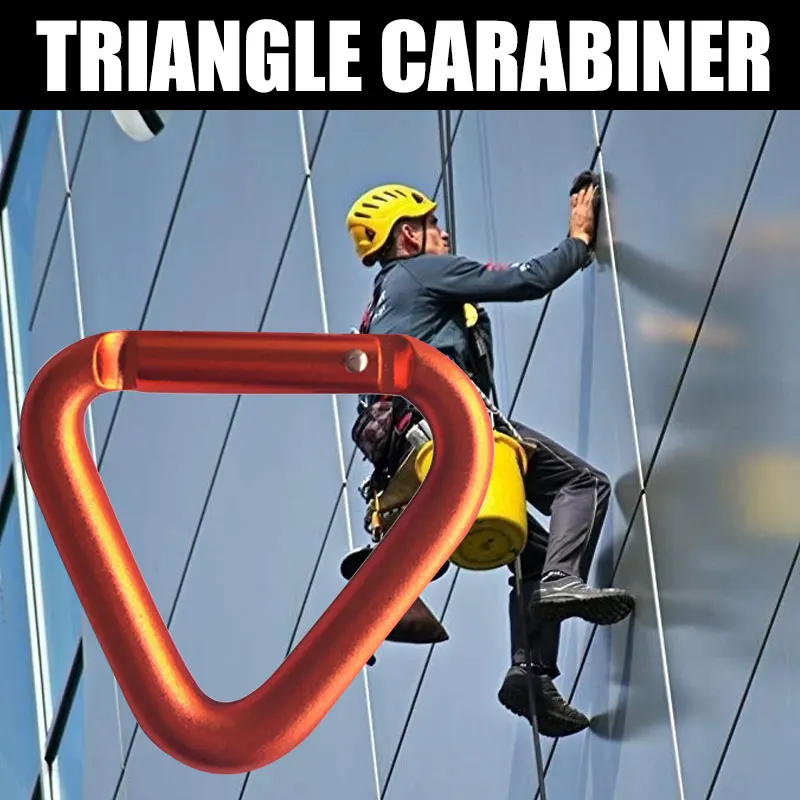 Карабиновая альпинистская Пряжка для активного отдыха оранжевая Парашютная из