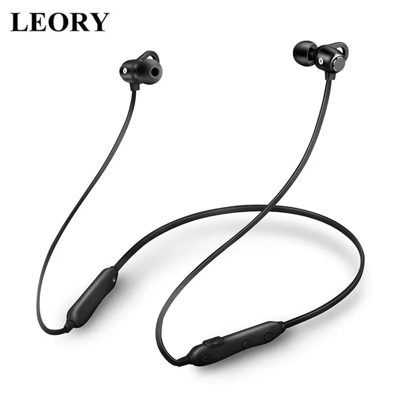 LEORY S6, беспроводные bluetooth 5,0 наушники, Hi-Fi, бас, стерео, проводное управление, водонепроницаемая Спортивная гарнитура с шейным ремешком, с батареей 100Amh