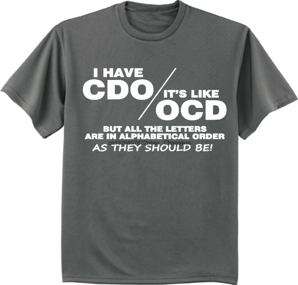 Забавная надпись футболка OCD подарки для мужчин английский учитель графическая