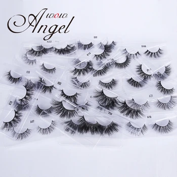 

WOWANGEL Mink Eyelashes Wholesale 10 Pairs Mix 25mm Natural/Thick Long Fake Eyelashes Soft Dramatic Eye Lashes MakeUp Cilios