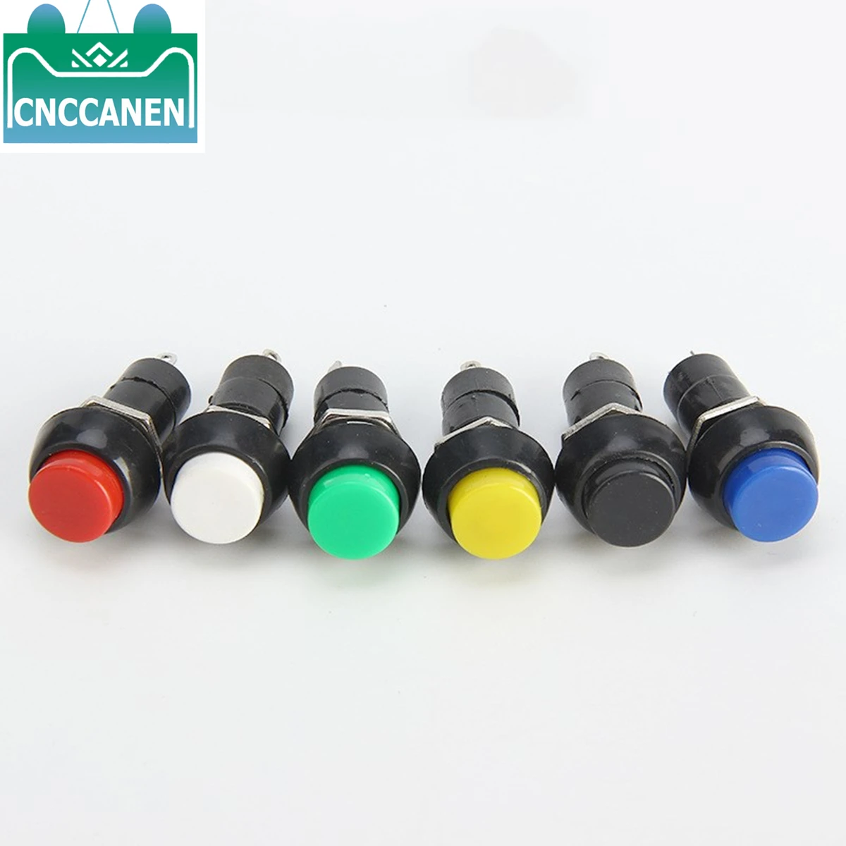 

1PC PBS-11A PBS-11B 12mm self-locking Self-Recovery Plastic Push Button Switch momentary 3A 250V AC 2PIN 6Color