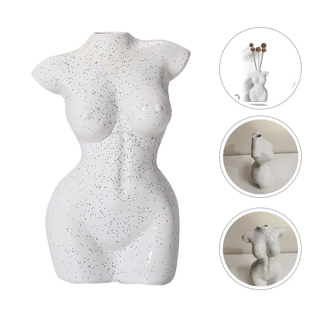 1Pc Resin Human Vase Nordic Style Flower Planter Artistic Ornament Art Crafts | Дом и сад