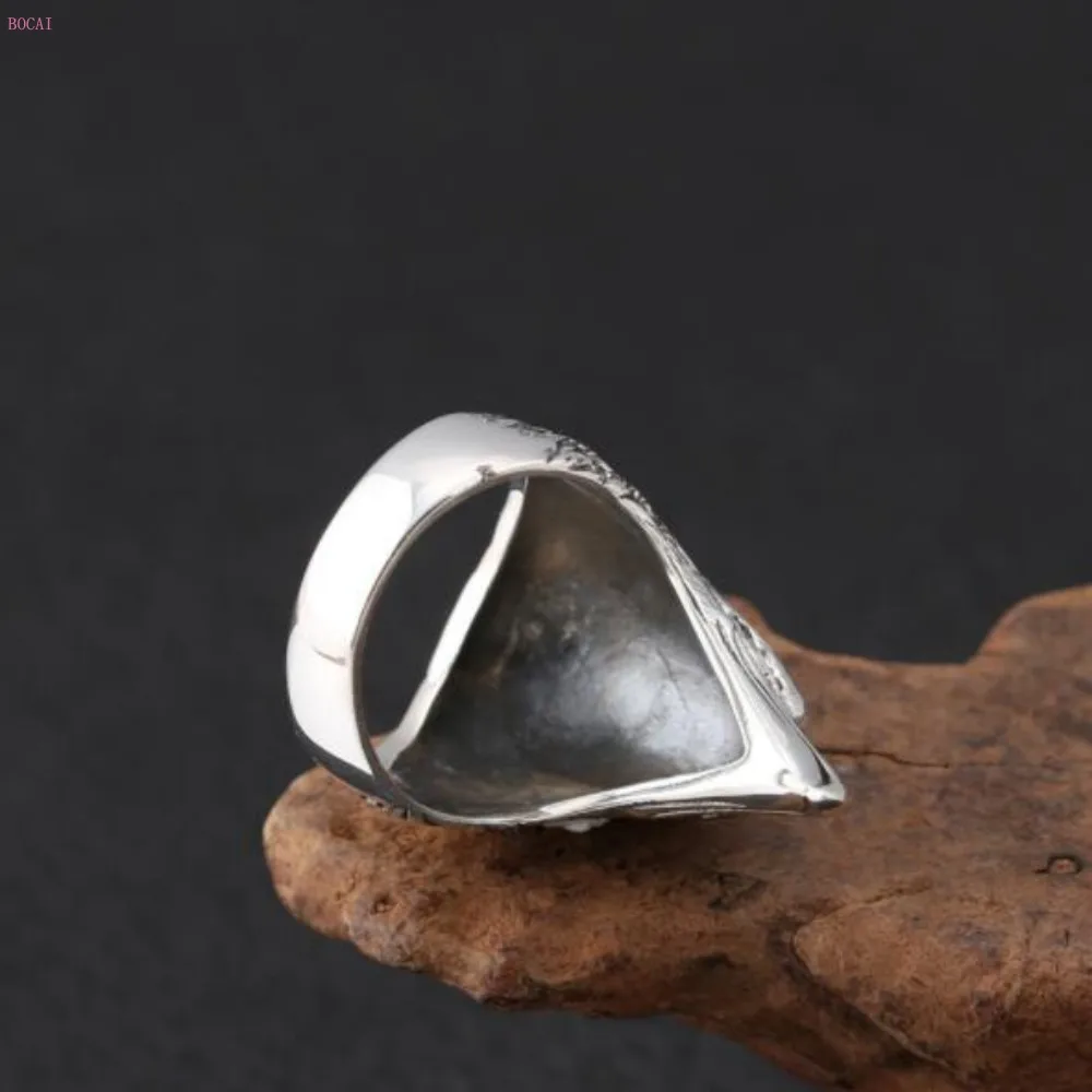 S925 Стерлинговое Серебро, ювелирное изделие, тайское серебрянное кольцо, индивидуальное, оригинальное, властное, с головой орла, мужское кольцо на указательный палец