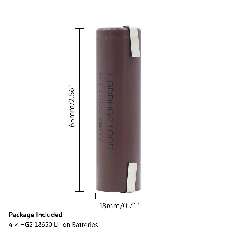 Panasonic HG2 18650 3000mAh литий-ионный аккумулятор 18650HG2 3,7 V разряда 20A, предназначенный для батарей+ DIY никель с контактами