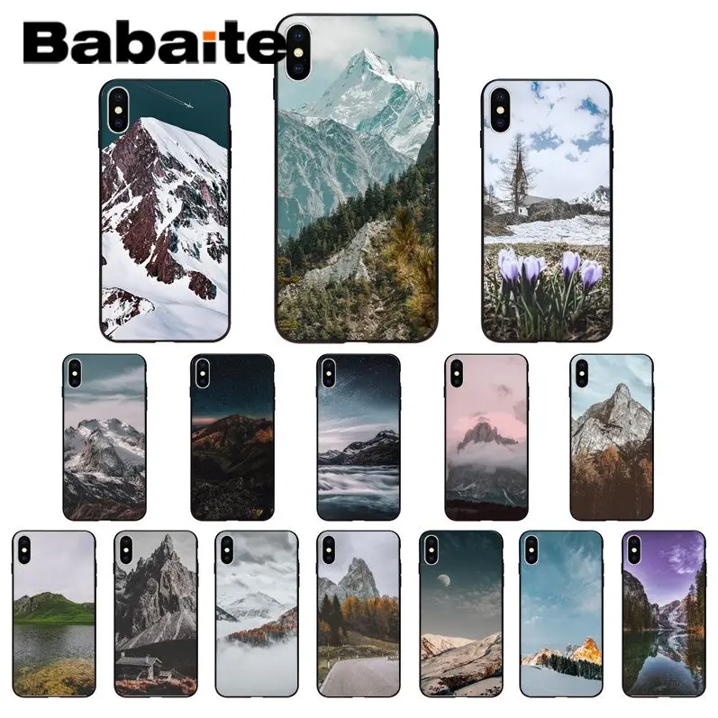 Babaite снежные сосны пики туман высококачественный чехол для телефона iPhone 11 pro XS MAX 8
