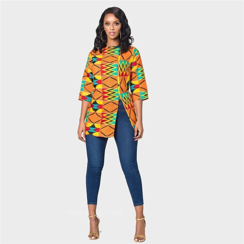 Африканская женская одежда Bazin Riche Dashiki футболка традиционная с принтом Vestido Africa