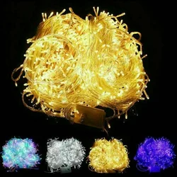 Fairy String Lights 100-500 LED Wedding Garden Xmas Solar Battery Mains Plug In