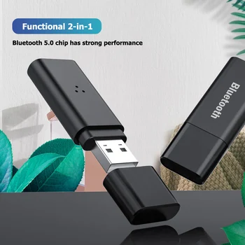 

Bluetooth Audio Receiver Transmitter 3.5mm Jack USB Music Adapter for TV PC Terminal Plug Audio Frequency Connector