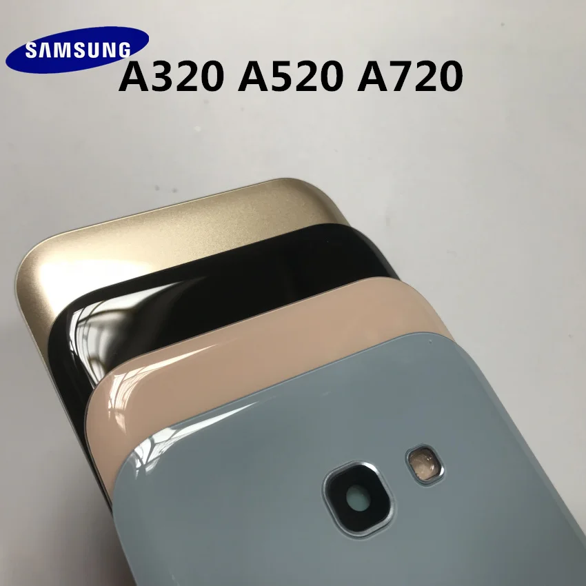 Оригинальная задняя крышка из стекла для SAMSUNG Galaxy A3/A5/A7 2017 A320 A520 A720 Замена корпуса