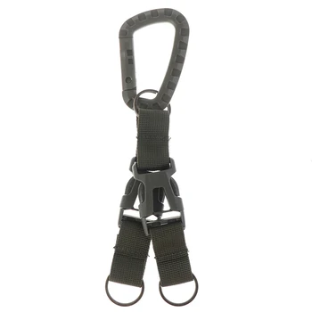 

1PC Tactical Keychain Strap Webbing Buckle D-ring Shackle Carabiner Buckle
