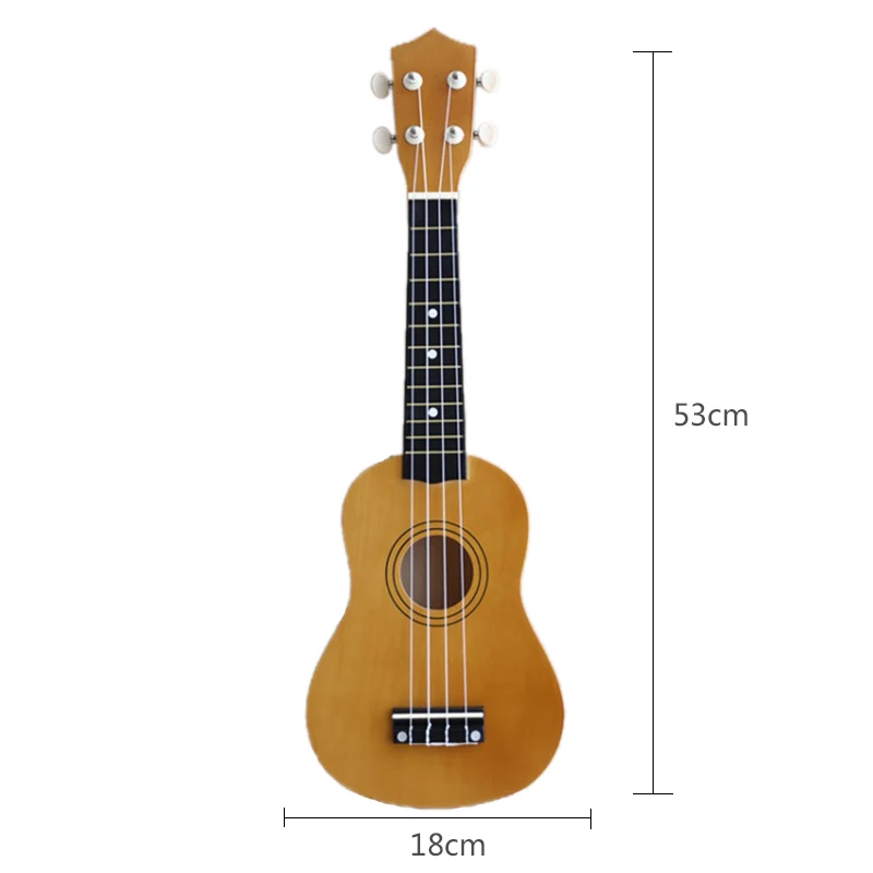 21 inch Soprano Ukulele 4 Strings Hawaiian Guitar Uke+ String+ Pick For Beginners kid Gift