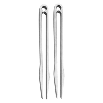 

2 Pcs Titanium Alloy Production Tweezers Outdoor Home Travel Edc Gadget Antibacterial Non-Allergic, L & M