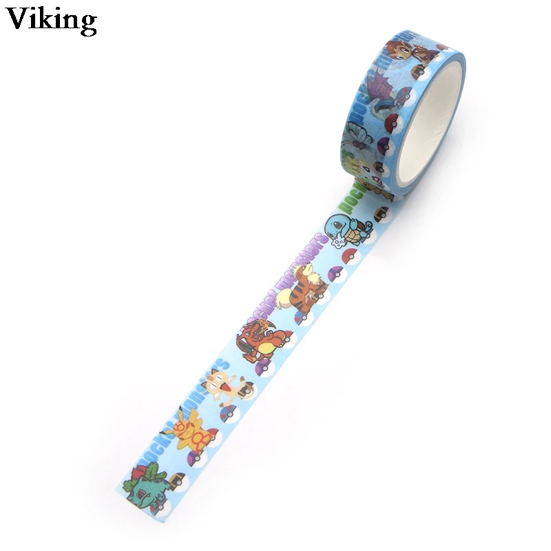 20 шт./компл. 15 мм х 5 м аниме декоративная лента Washi Diy Скрапбукинг клейкая лента милый Скотч для монтажа светодиодных лампочек Скрапбукинг наклейки подарок G0160