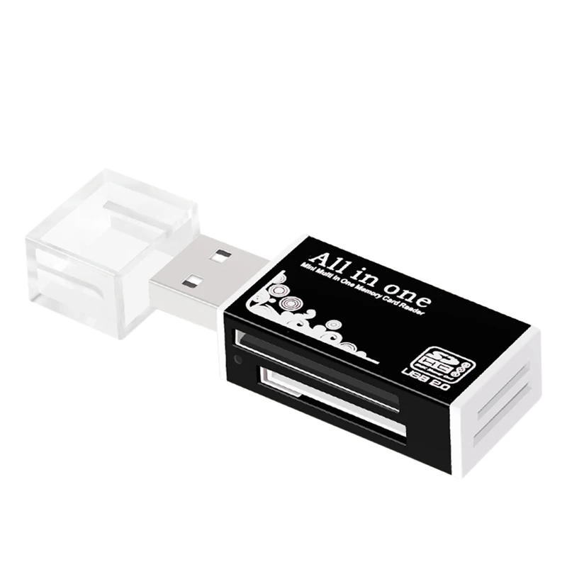 4 в 1 USB2.0 Портативный Мобильный кард-ридер для SDHC Micro SD TF MMC M2 MS Pro карты PR
